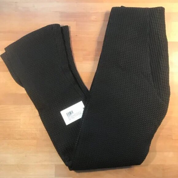 A.W.A.K.E. MODE Asymmetric Slit-Detailed Waffle Knit Pants Size 6 - Picture 6 of 15